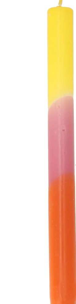 Intratuin Stabkerze Triple dipped gelb / rosa / orange 7,5 Std. D 2,2 H 25 cm| Stabkerzen