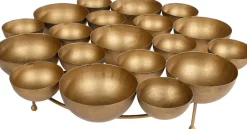 Intratuin Teelichthalter Bloom gold 39,5 x 11,5 x 40,5 cm| Teelichthalter