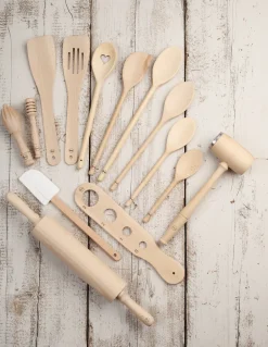 Intratuin TG Kochlöffel Holz 30,5 x 5,7 x 1,2 cm| Küchenhelfer