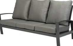 Intratuin Tierra Outdoor Loungesofa Valencia 3-Sitzer Aluminium anthrazit| Loungesofas|Loungesofas