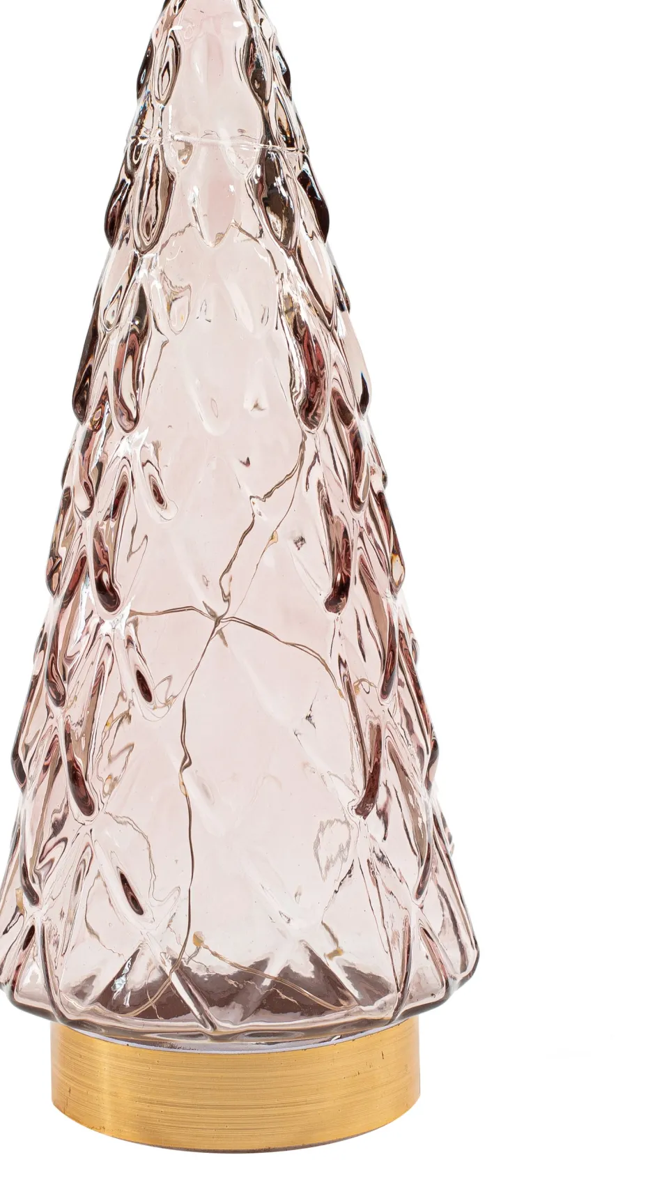 Intratuin Tischleuchte Weihnachtsbaum rosa mit 10 LEDs warmweiß D 10,5 H 24,5 cm| Weihnachtsfiguren & -Objekte|Weihnachtsleuchten