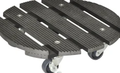 Intratuin Trolley Pflanzenroller WPC anthrazit D 29 H 7,2 cm| Pflanzenroller