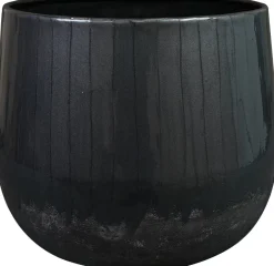 Intratuin TS Blumentopf Ninthe grau D 29 H 25 cm| Blumentöpfe & Pflanzgefäße|Blumentöpfe