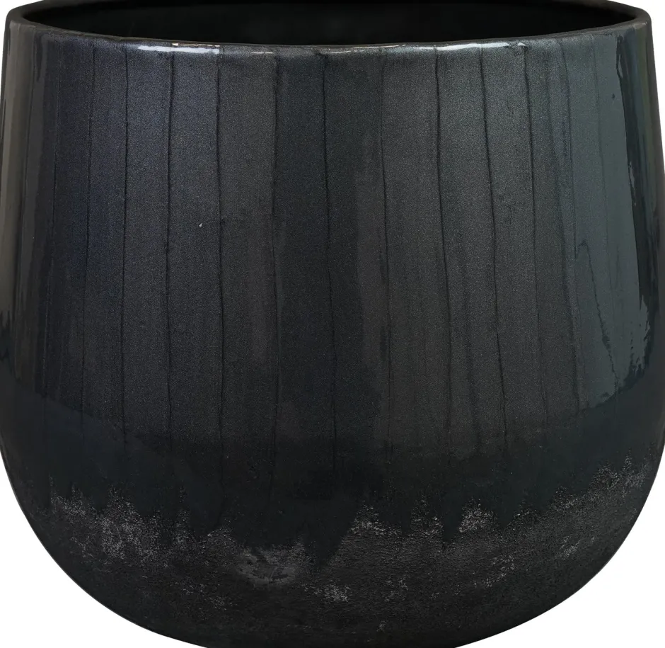 Intratuin TS Blumentopf Ninthe grau D 29 H 25 cm| Blumentöpfe & Pflanzgefäße|Blumentöpfe