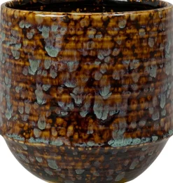 Intratuin TS Blumentopf Noud braun / mint D 14 H 13 cm| Blumentöpfe & Pflanzgefäße|Blumentöpfe