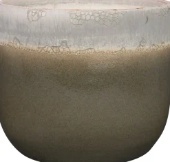 Intratuin TS Blumentopf Tara grün / grau D 26 H 23 cm| Blumentöpfe|Blumentöpfe & Pflanzgefäße