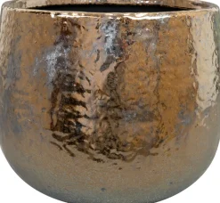 Intratuin TS Blumentopf Yvette gold D 19 H 16 cm| Blumentöpfe & Pflanzgefäße|Blumentöpfe