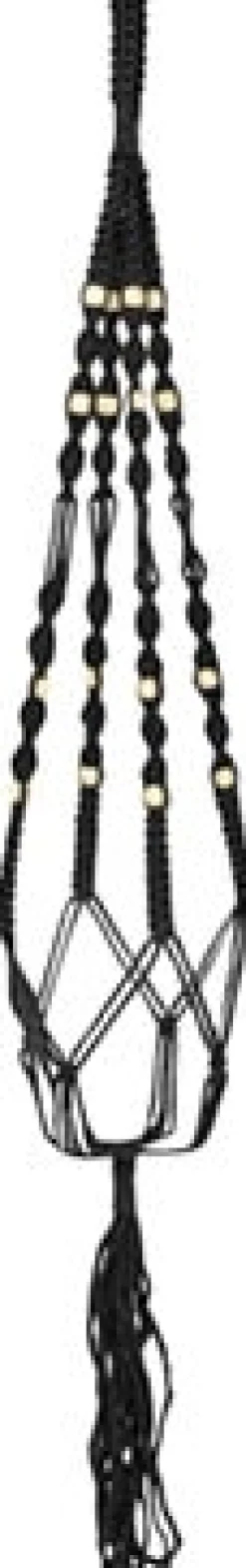 Intratuin TS Makramee Blumenampel schwarz D 2 cm H 95 cm| Blumenampeln & Pflanzenhalter