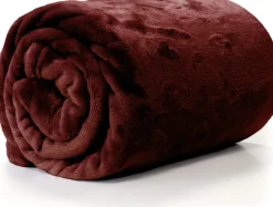 Intratuin Unique Living Decke Enzo rot 130 x 180 cm| Decken & Plaids