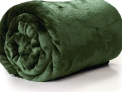 Intratuin Unique Living Decke Enzo waldgrün 180 x 130 cm| Decken & Plaids