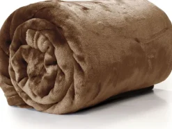 Intratuin Unique Living Decke Enzo hellbraun 180 x 130 cm| Decken & Plaids