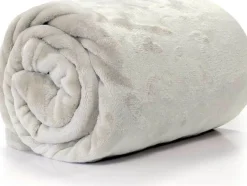 Intratuin Unique Living Decke Enzo hellgrau 130 x 180 cm| Decken & Plaids