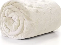 Intratuin Unique Living Decke Enzo weiß 130 x 180 cm| Decken & Plaids