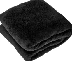 Intratuin Unique Living Decke Justin schwarz 150 x 200 cm| Decken & Plaids