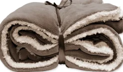 Intratuin Unique Living Decke Lars taupe 150 x 200 cm| Decken & Plaids