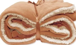 Intratuin Unique Living Decke Lars orange 150 x 200 cm| Decken & Plaids