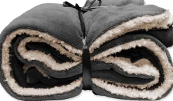 Intratuin Unique Living Decke Lars dunkelgrau 150 x 200 cm| Decken & Plaids