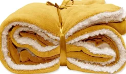 Intratuin Unique Living Decke Lars hellbraun 150 x 150 cm| Decken & Plaids