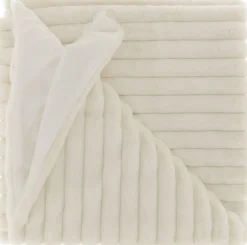 Intratuin Unique Living Decke Peppe weiß 150 x 200 cm| Decken & Plaids