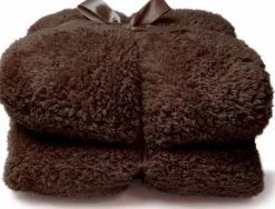 Intratuin Unique Living Decke Teddy dunkelbraun 150 x 200 cm| Decken & Plaids