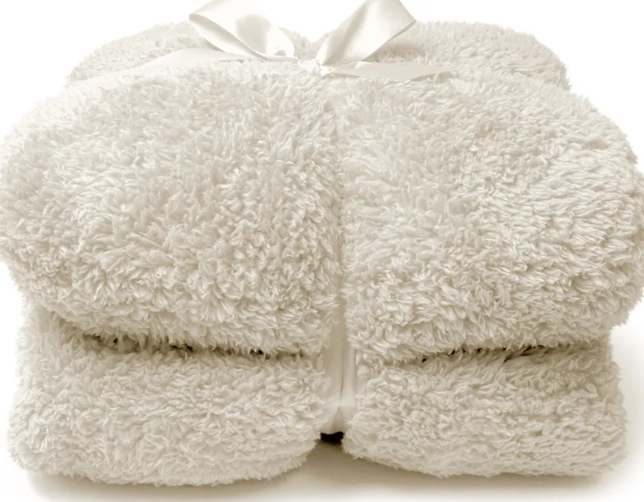 Intratuin Unique Living Decke Teddy weiß 150 x 200 cm| Decken & Plaids