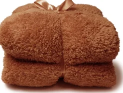 Intratuin Unique Living Decke Teddy braun 150 x 200 cm| Decken & Plaids