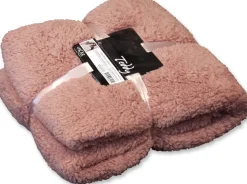 Intratuin Unique Living Decke Teddy altrosa 150 x 200 cm| Decken & Plaids