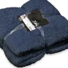 Intratuin Unique Living Decke Teddy blau 150 x 200 cm| Decken & Plaids