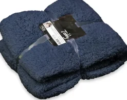 Intratuin Unique Living Decke Teddy blau 150 x 200 cm| Decken & Plaids