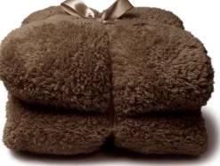 Intratuin Unique Living Plaid Teddy braun 150 x 200 cm| Decken & Plaids