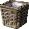 Intratuin Van der Leeden Pflanzkorb grau-braun 33 x 33 x 30 cm| Blumentöpfe|Blumentöpfe & Pflanzgefäße