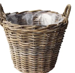 Intratuin Van der Leeden Pflanzkorb D 30 H 23 cm antikgrau| Pflanzkörbe|Pflanzkörbe