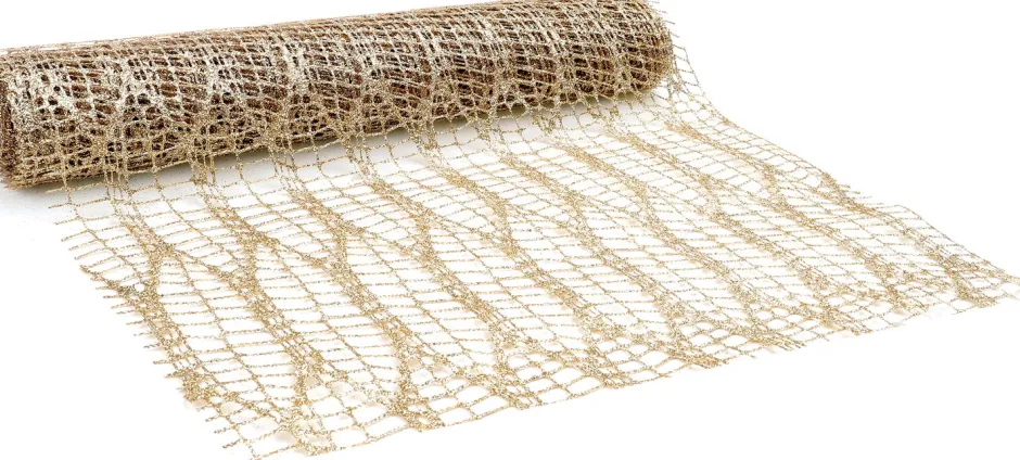 Intratuin Vivant Tischläufer Glister gold 300 x 28 cm| Tischwäsche