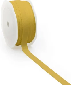 Intratuin Vivant Weihnachtsband Texture gelb 300 x 1,2 cm| Weihnachtsschleifen Und -Bänder