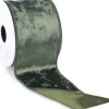 Intratuin Vivant Weihnachtsband Velvet grün 300 x 7 cm| Weihnachtsschleifen Und -Bänder