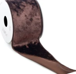 Intratuin Vivant Weihnachtsband Velvet orange 300 x 7 cm| Weihnachtsschleifen Und -Bänder