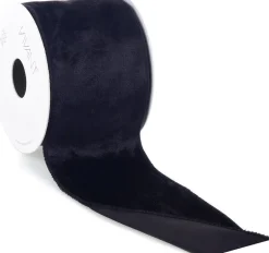 Intratuin Vivant Weihnachtsband Velvet schwarz 300 x 7 cm| Weihnachtsschleifen Und -Bänder