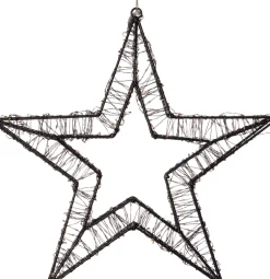 Intratuin Weihnachtsanhänger 3D Stern schwarz mit 1200 LEDs wit D 56 H 5 cm| Weihnachtssterne|Weihnachtsfiguren (Außen)