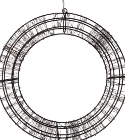 Intratuin Weihnachtsanhänger Kranz schwarz mit 800 LEDs warmweiß D 36 cm| Weihnachtsfiguren (Außen)