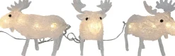 Intratuin Weihnachtsdeko Elch Chip mit Beleuchtung 14,5 x 20 x 12 cm 3 St.| Weihnachtsfiguren (Außen)