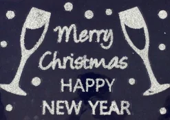 Intratuin Weihnachtsdeko Fenster-Sticker Merry Christmas Happy New Year weiß 40 x 28,5 cm| Fensterbilder