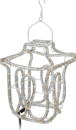 Intratuin Weihnachtsdeko Laterne mit 144 LEDs warmweiß 22,5 x 22,5 x 41 cm| Weihnachtsfiguren (Außen)