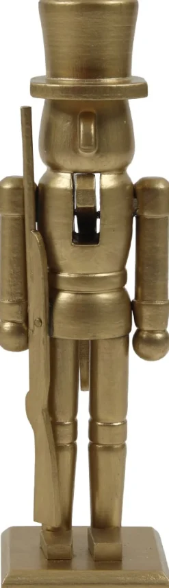 Intratuin Weihnachtsdeko Nussknacker gold 6,5 x 5,5 x 18 cm| Weihnachtsfiguren & -Objekte