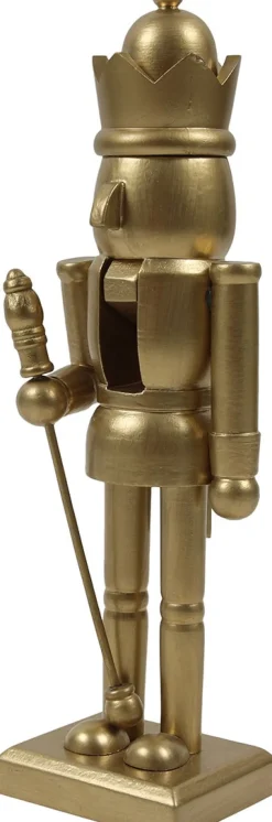 Intratuin Weihnachtsdeko Nussknacker gold 8,5 x 6,5 x 25,5 cm| Weihnachtsfiguren & -Objekte