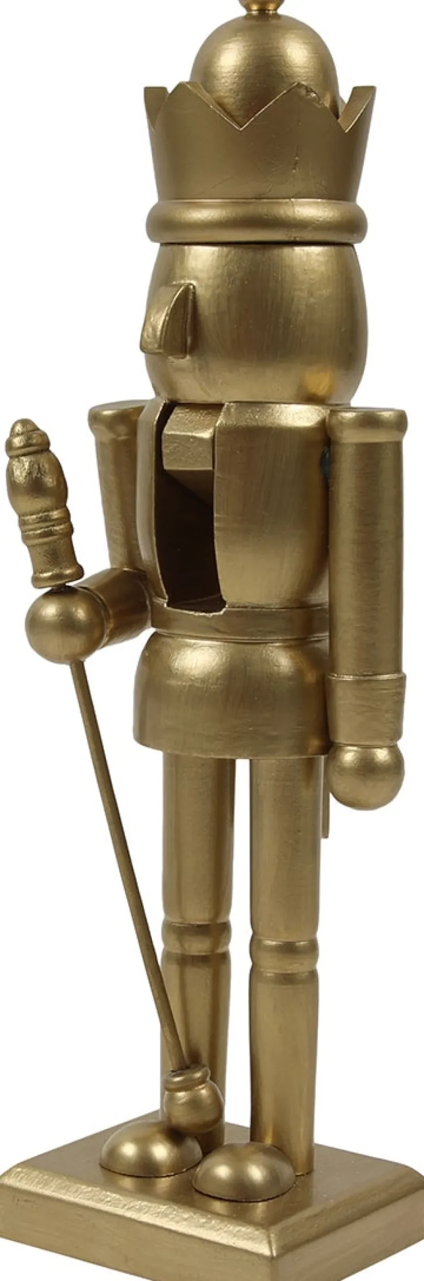 Intratuin Weihnachtsdeko Nussknacker gold 8,5 x 6,5 x 25,5 cm| Weihnachtsfiguren & -Objekte