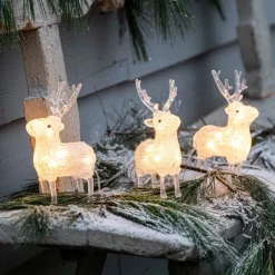 Intratuin Weihnachtsdeko Rentier beleuchtet 12 LEDs warmweiß H 17 cm| Weihnachtsfiguren (Außen)