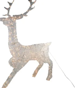 Intratuin Weihnachtsdeko Rentier beleuchtet 300 LEDs warmweiß H 140 cm| Weihnachtsfiguren (Außen)