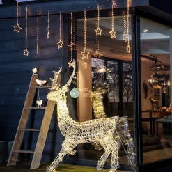 Intratuin Weihnachtsdeko Rentier beleuchtet 300 LEDs warmweiß H 140 cm| Weihnachtsfiguren (Außen)