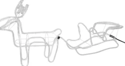 Intratuin Weihnachtsdeko Rentier mit Schlitten 324 LEDs warmweiß 145 x 21 x 45 cm| Weihnachtsfiguren (Außen)