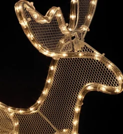 Intratuin Weihnachtsdeko Rentiere mit Schlitten 756 LEDs warmweiß 200 x 55 x 62 cm| Weihnachtsfiguren (Außen)